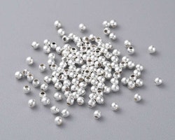 Mellandels pärlor 2mm silver 200 stk