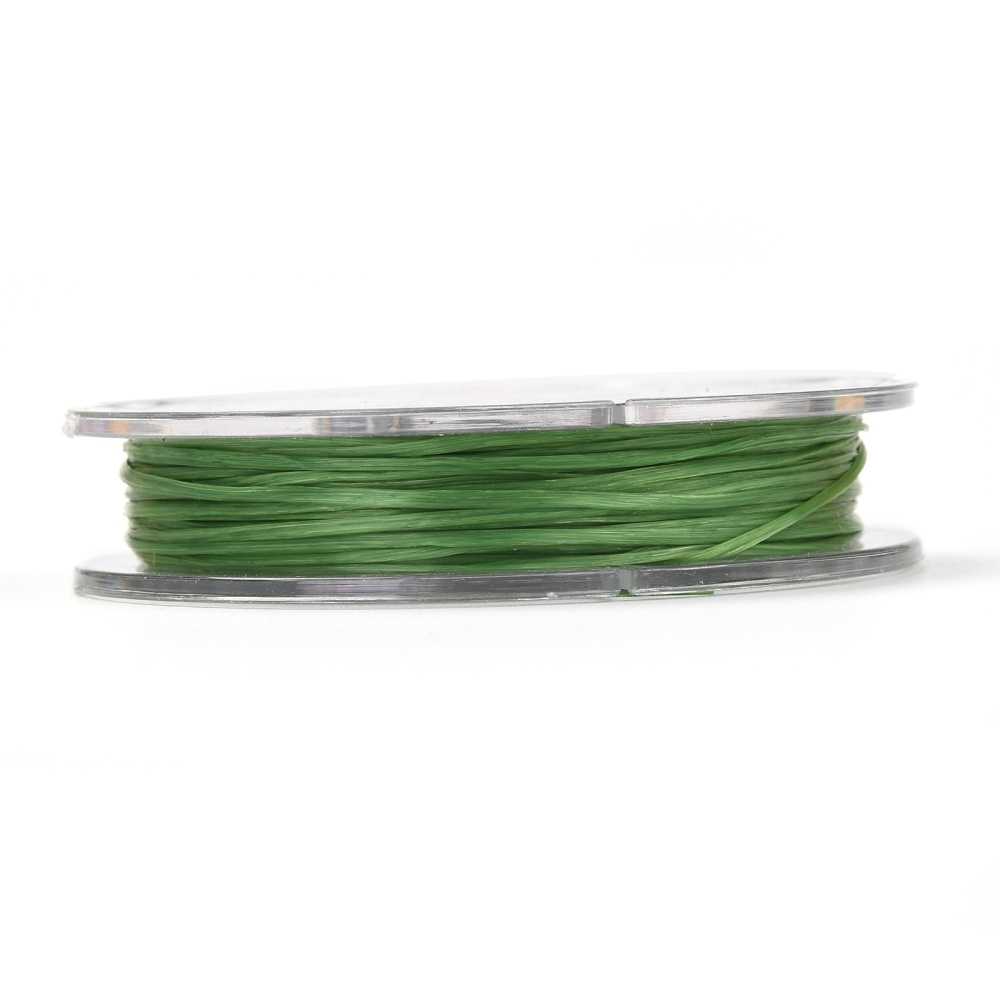 Elastisk platt fibertråd grön
