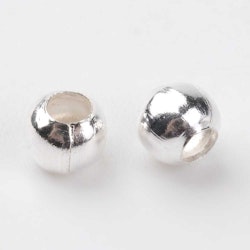 Melladels pärlor 3mm silvermetall 200 stk