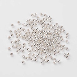 Melladels pärlor 3mm silvermetall 200 stk