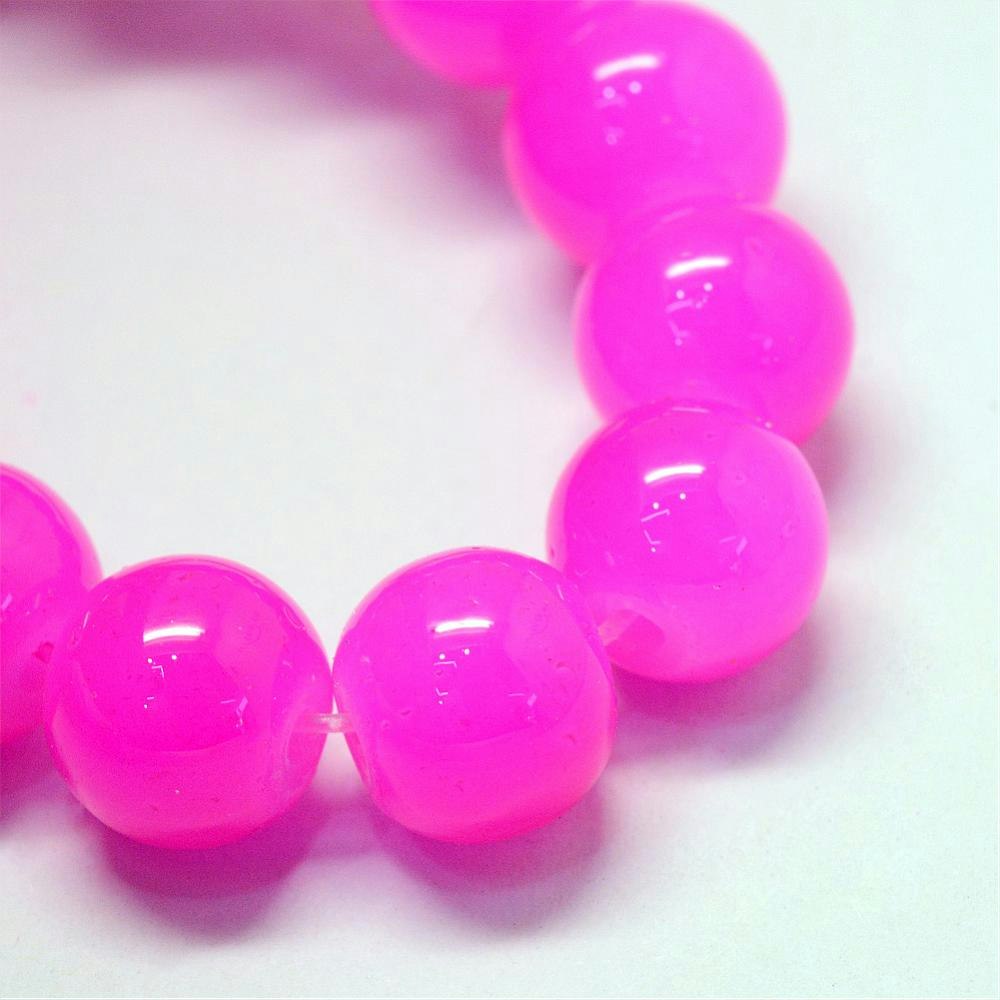 Imiterad Jade 6mm Hotpink