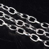 666 Kedja silverpläterad i metervara