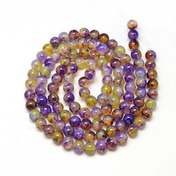 1519 6mm Opal imitation champagnegul med lila