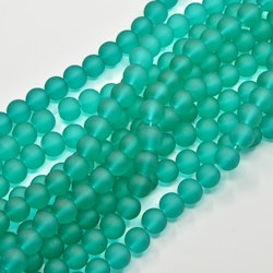 Frostade pärlor ljus havsgrön 6mm