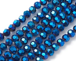 Electropläterade fastettslipade rondeller 5mm blå