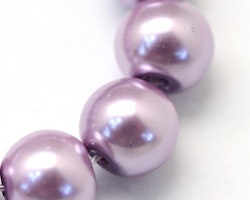 5~6mm pearlized glaspärlor på sträng Lilac