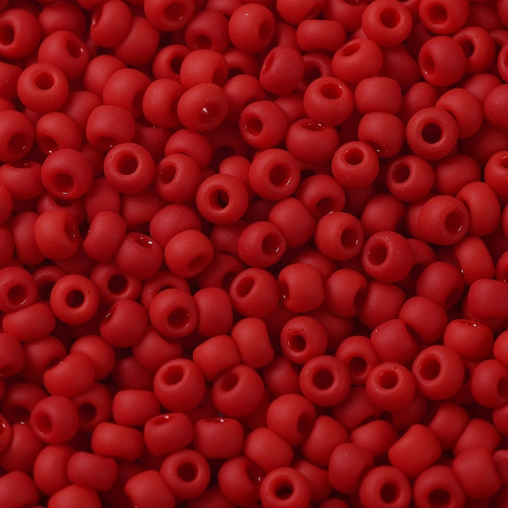 1969 Seed bead 11/0 Toho opaque frost pepper red (45F) 10 gram