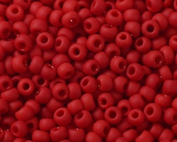 Seed bead 11/0 Toho opaque frost pepper red (45F) 10 gram