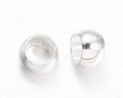 Klämpärlor silver 3,2mm 100stk