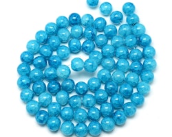 2152 Krackelerade glaspärlor 8mm deep sky blue