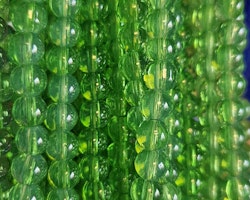 Glaspärlor transparent imiterad opalit grön 6mm
