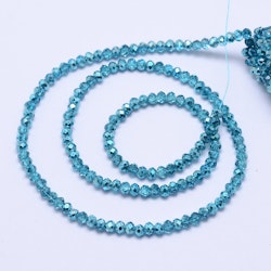 2399 Glaspärlor 3x2,5mm deep sky blue