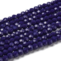 2413 4mm glaspärla rund fasetterad marine blue