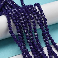 2413 4mm glaspärla rund fasetterad marine blue