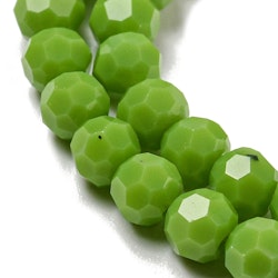 2416 4mm glaspärla rund fasetterad lime