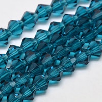 2426 AA Imiterad australiensk 4mm glas bicone steel blue