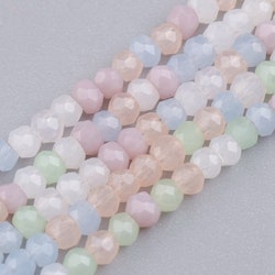 2448 2~2,3mm Electropläterade glaspärlor pastell mix