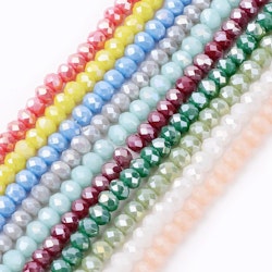 2198 3,5mm glaspärla rondell 10 pack mix stängar