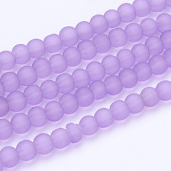 2454 frostad glaspärlor 4mm lila