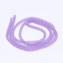 2454 frostad glaspärlor 4mm lila