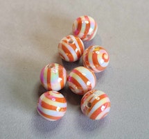 2832 akrylpärla swirl skimmer orange15mm