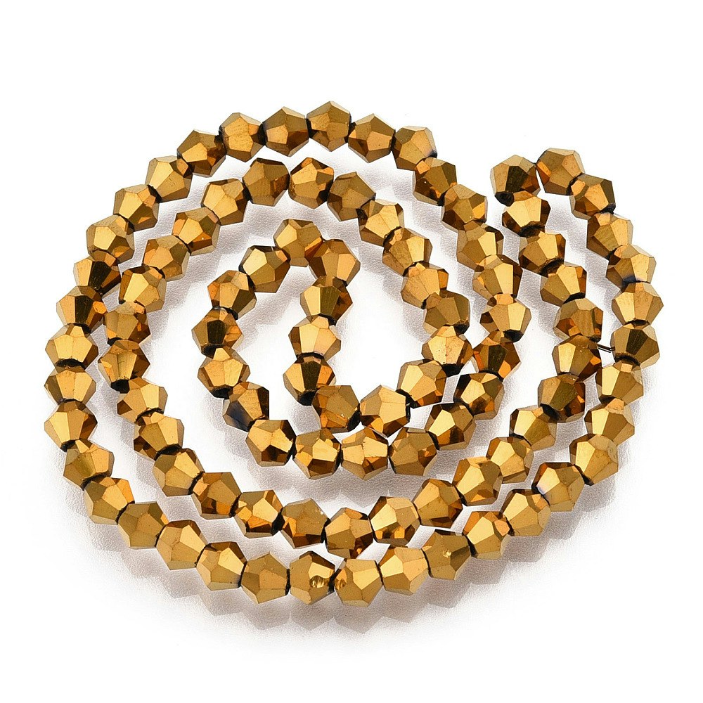 2972 Oljepläterade bicones 4mm guld