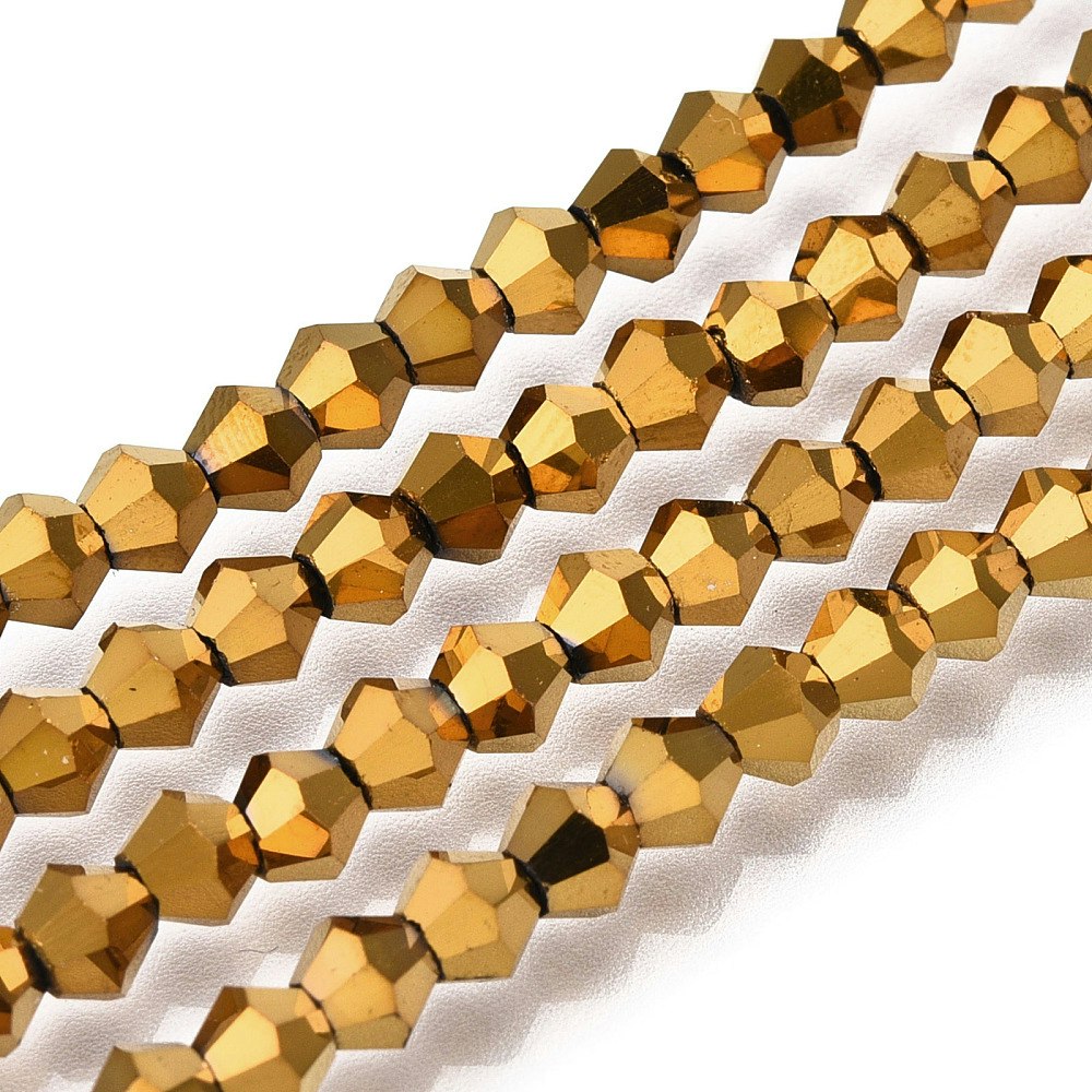 2972 Oljepläterade bicones 4mm guld