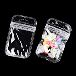 3053 Transparent plastpåse med zipp 9x5cm  20stk