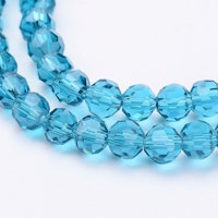 3066 glaspärla fasetterad rund 4mm steel blue