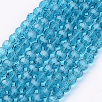 3066 glaspärla fasetterad rund 4mm steel blue