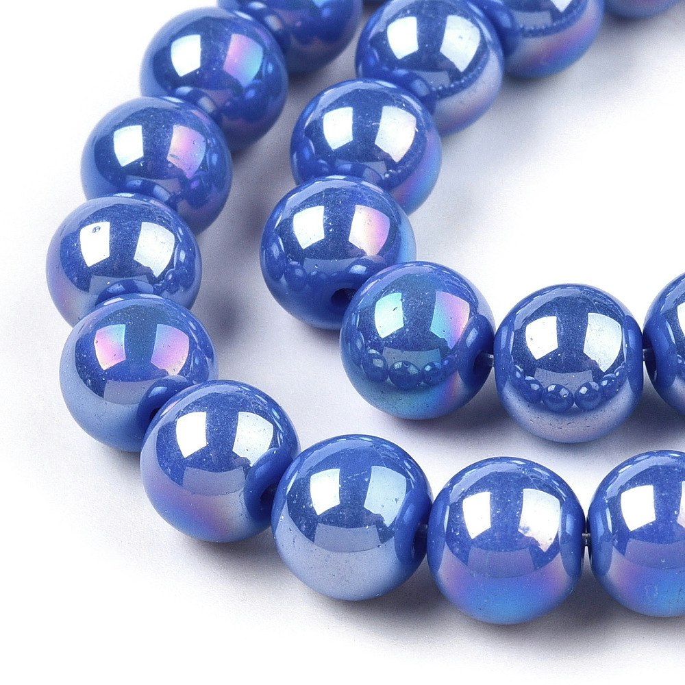 3099 Glaspärla electroskimmer 6~6,5mm royal blue