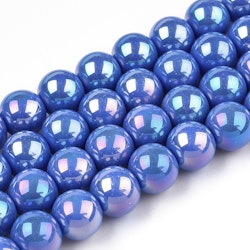 3099 Glaspärla electroskimmer 6~6,5mm royal blue
