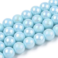 3100 Glaspärla electroskimmer 6~6,5mm light blue