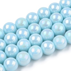 3100 Glaspärla electroskimmer 6~6,5mm light blue