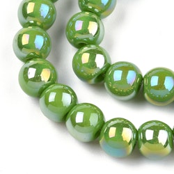 3102 Glaspärla electroskimmer 6~6,5mm lime green