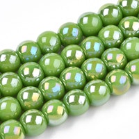 3102 Glaspärla electroskimmer 6~6,5mm lime green