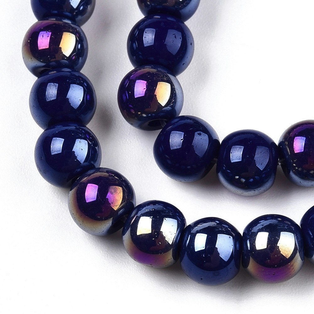 3103 Glaspärla electroskimmer 6~6,5mm dark blue