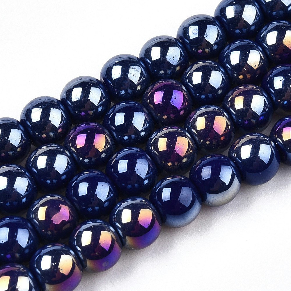 3103 Glaspärla electroskimmer 6~6,5mm dark blue