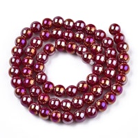 3104 Glaspärla electroskimmer 6~6,5mm dark red