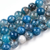 3113 Dragon vein agat 8mm steel blue