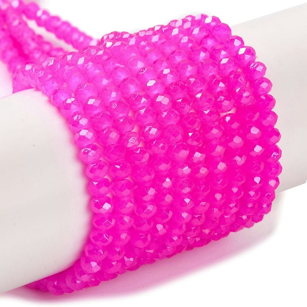 3116 glaspärla electropläterad 3x2mm Magenta