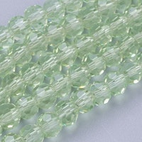 3138 transparent 4mm rund fasetterad glaspärla