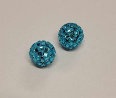 3237 strassboll glas rhinestones turkos 15mm