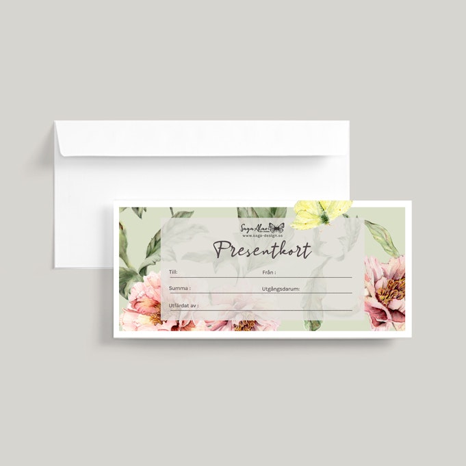 Presentkort "Peony Garden"
