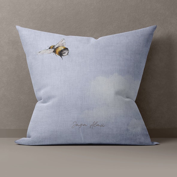 Kuddfodral "Humla & Himmel" – GOTS-certifierad bomull 40*40 cm