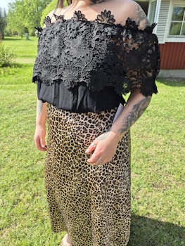 Leopard kjol