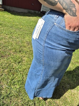 Jeans kjol lång