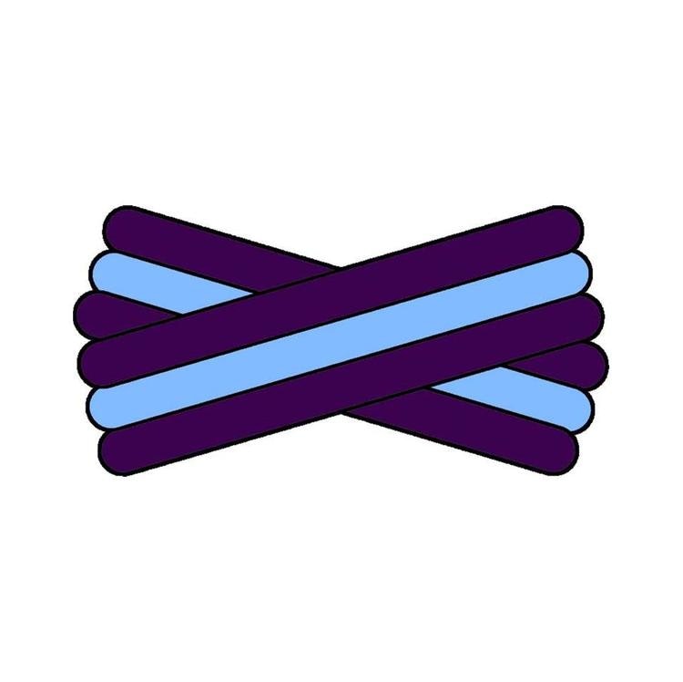 Spegatt (Purple - Light Blue - Purple)