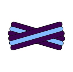 Spegatt (Purple - Light Blue - Purple)