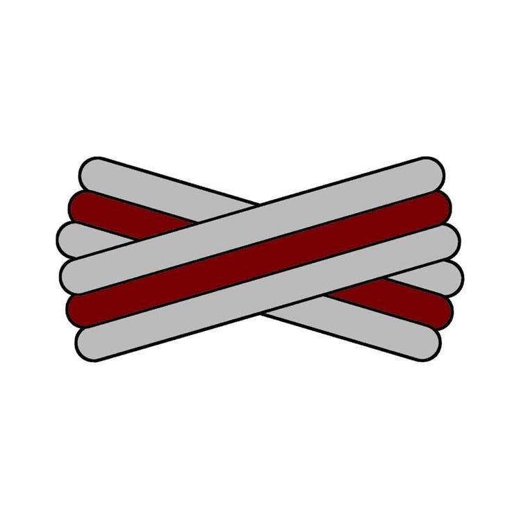 Spegatt (Silver - Maroon - Silver)